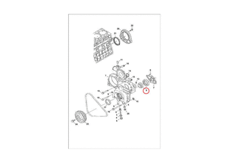 Муфта и полумуфта насоса масляного двигателя BOBCAT 6680676