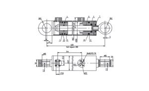 Гидроцилиндр 100х63х250 / 20.69.000 отвала ТВЭКС