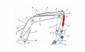 Гидроцилиндр 110х70х900 / 23.94.000 ковша ТВЭКС