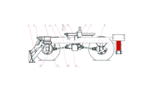 Гидроцилиндр 125х80х400 / 71.82.000 опоры ТВЭКС