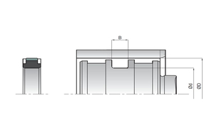 Уплотнение поршня SPGW 095 (095x080x11)