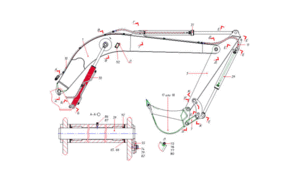 Гидроцилиндр стрелы 318002191000 22 / 125х80х1100 TVEX / ТВЭКС