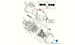 Болт крепления моста JCB 826/01712