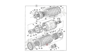 Диск фрикционный муфты КПП JCB 331/16516