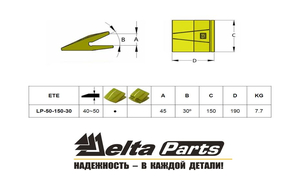 Защита межзубьевая LP-50-150-30 ETE.S.A