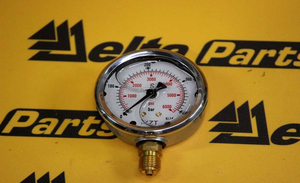 Манометр виброустойчивый радиальный D=63 mm 0-400bar 1/4" с фланцем 63 мм