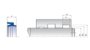 Грязесъемник 075-083,6-5,3/7 / A208-075/3 PU