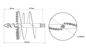Impulse ШБЛА-S5/6 (кат.1-4) D-1000, с центратором